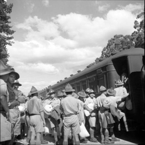 Maori Reinforcements leaving Rotorua