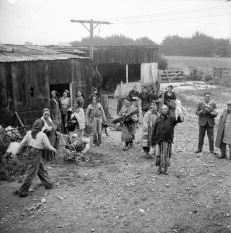 Workers at a services garden