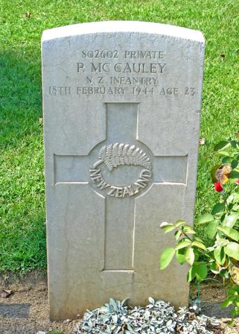 Peeti McCauley's grave