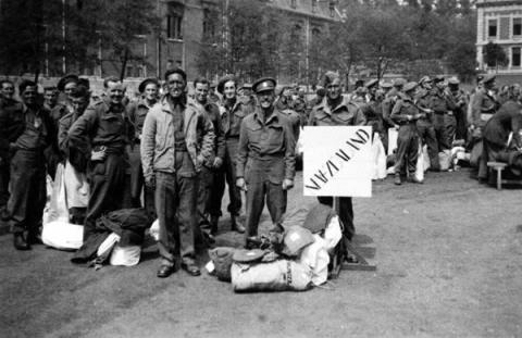 New Zealand POWs in Brussels, Belgium 
