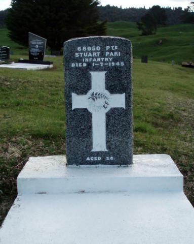Stuart Paki's grave