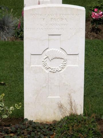 Tumoana Paora's grave