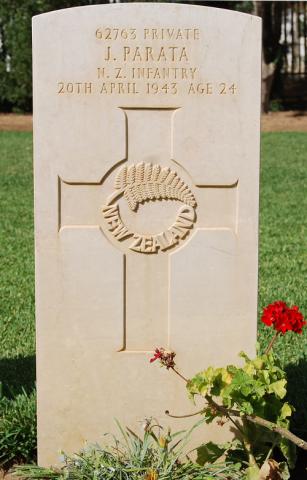 Jack Parata's grave