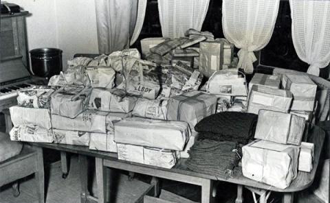 Parcels ready to be sent overseas
