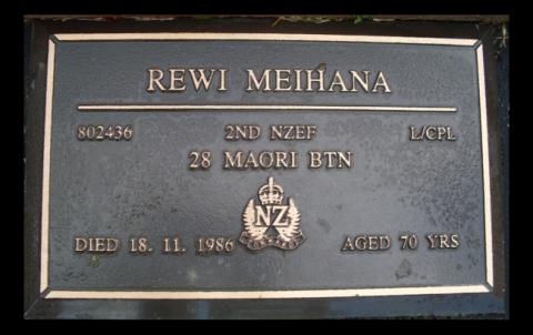 Rewi Meihana's grave