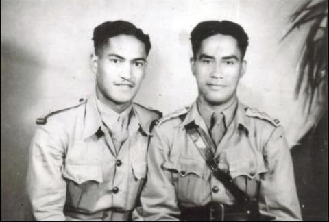 Richard (Dick) Te Ikaunahi Matthews on Right and Cousin Bill Karena