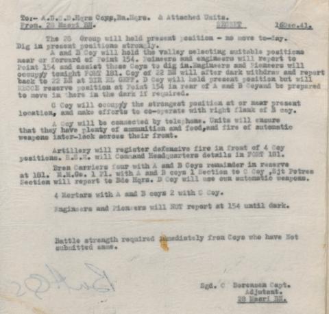 Secret order - December 16, 1941