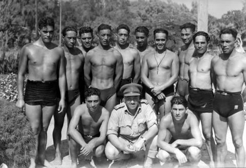 Battalion swimming team, 1943
