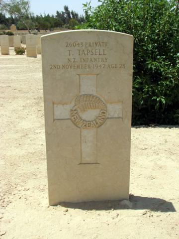 Thompson Tapsell's grave
