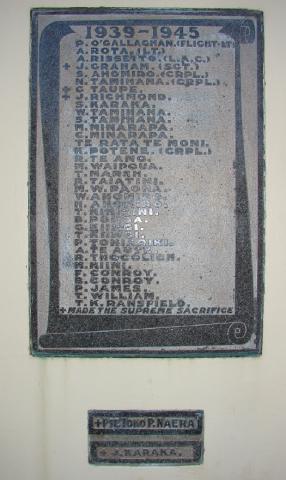 Te Matai Native School memorial