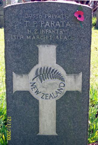 Te Pehi Parata's grave at Durban (Stellawood) Cemetery, Kwazulu Natal, South Africa
