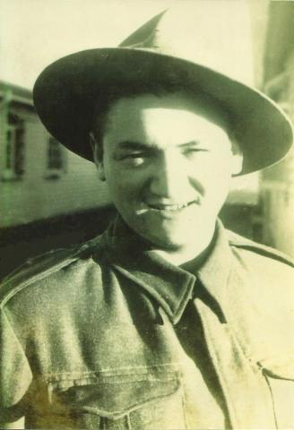 Trevor Miller at training barracks