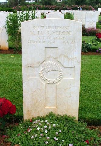 Henry Te Rupe Vercoe's grave
