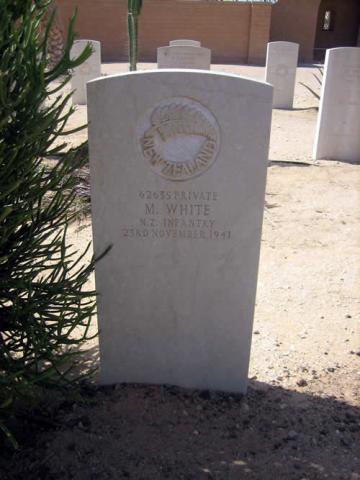 Mark White's grave