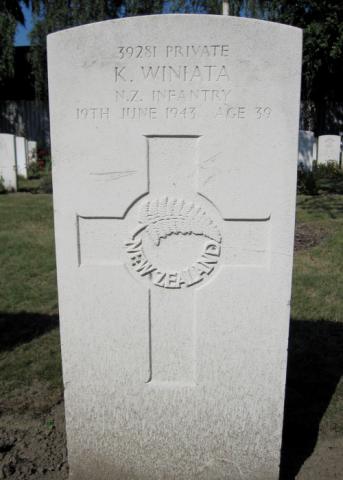 Kiri Winiata's grave